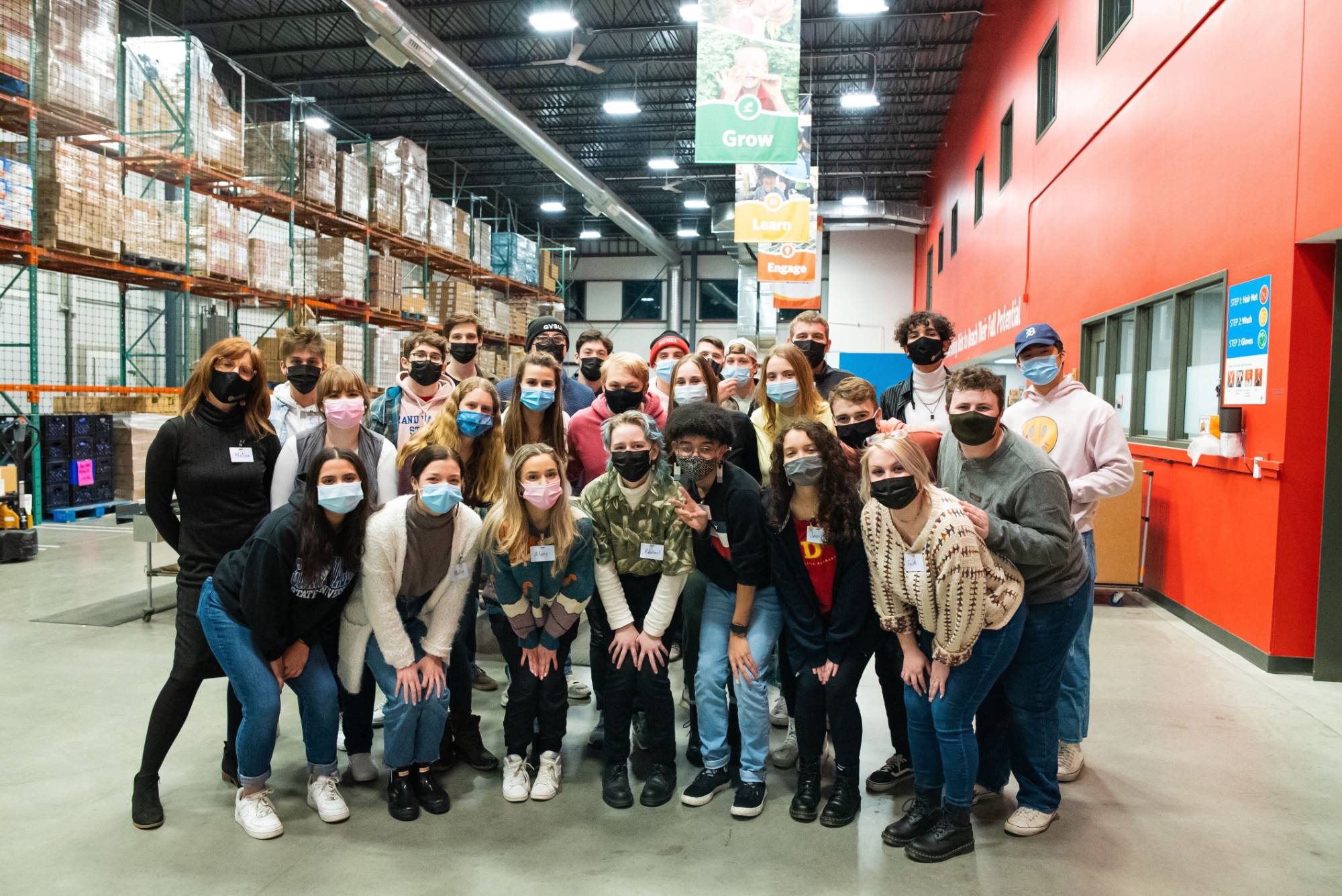 Students participate in service project at Kids Food Basket in Grand Rapids